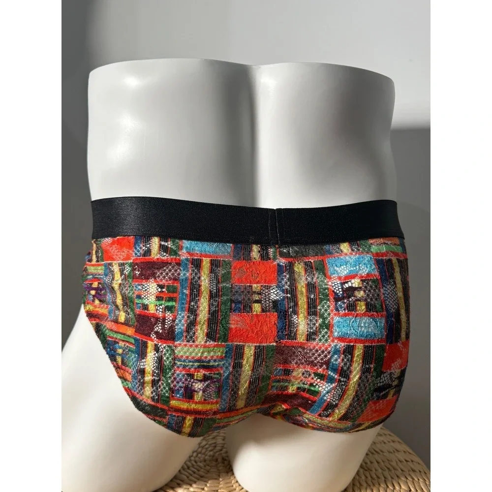 Cosabella‎ Statement Lace Sports Brief Vibrant Multicolor Comfort Fit Size L